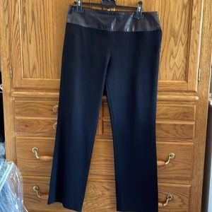 Gianni Versace Leather Band Wool Slacks